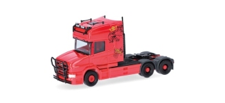 Herpa 319089 - H0 - Scania Hauber 04 Zugmaschine - rot